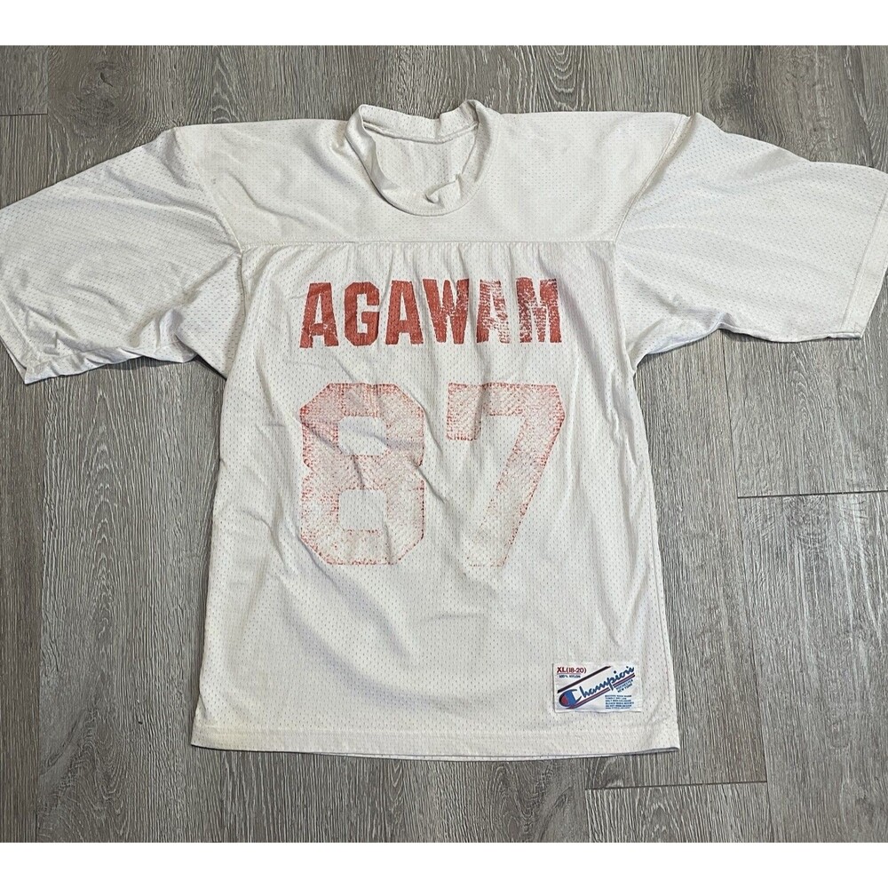 Vintage Champion Football Jersey AWAGAM Made in USA Boys XL100% Nylon #87 80’s